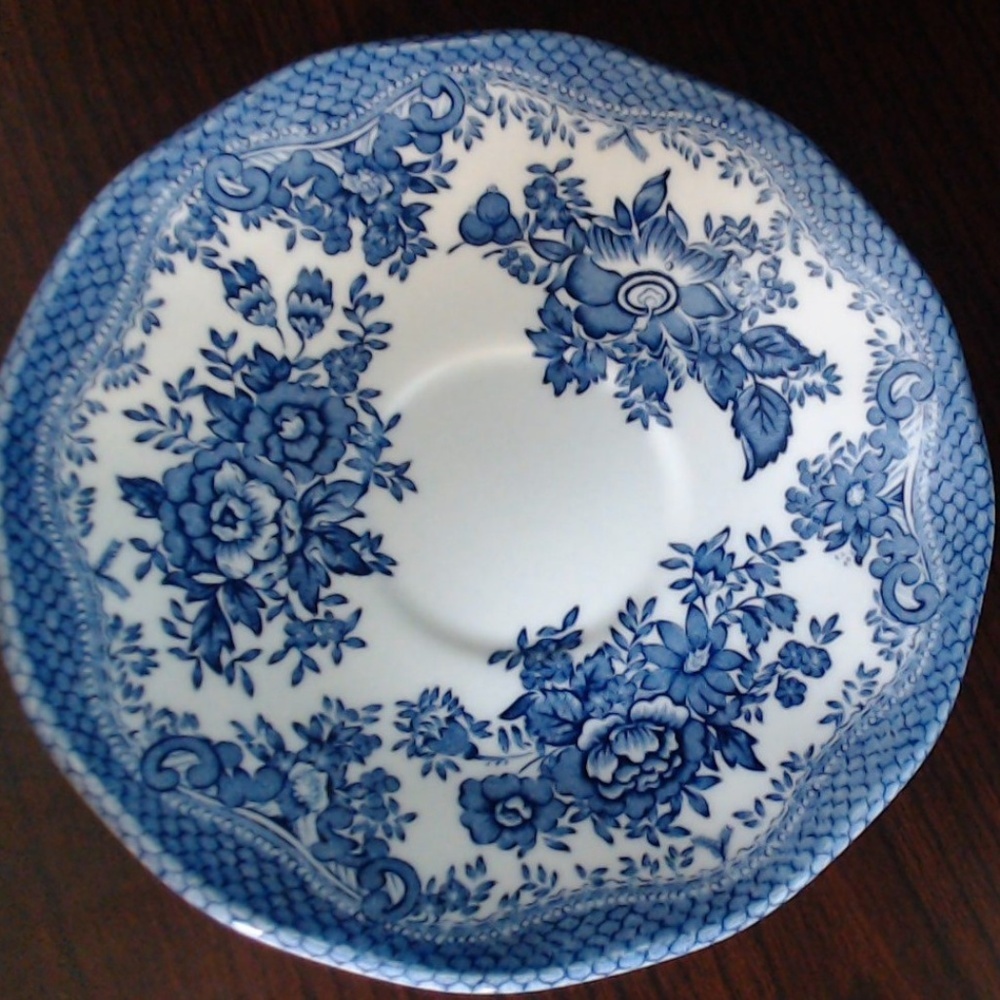 Johnson Bros Asiatic Pheasant Saucer Blue and Whit